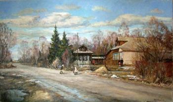 Returning from school. The village Bykovo. Fedorenkov Yury
