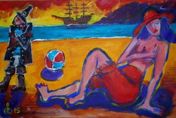 Assol made her scarlet panties and went to the beach. Captain Gray is unhappy. Yevdokimov Sergej