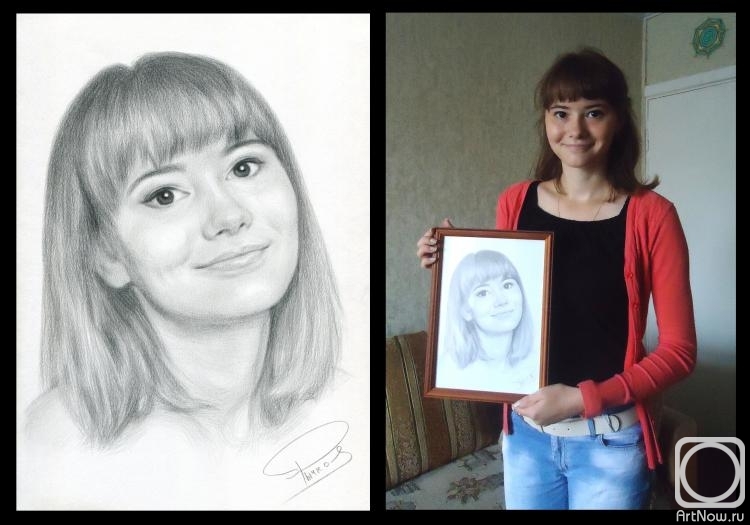 Rychkov Ilya. Tanya and her portrait (fragment)