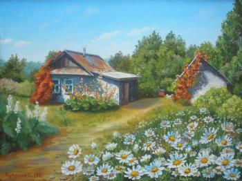 House in the village (Barn Cat). Chuprina Irina