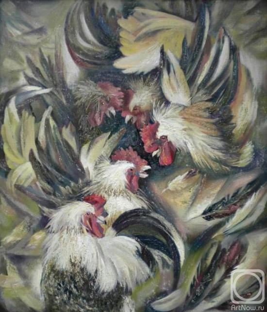 Петушиные бои дали картина