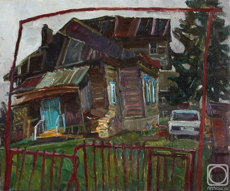Zhukova Juliya. House behind red gate