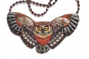 Necklace "Owl" (Owl Necklace). Lapina Albina