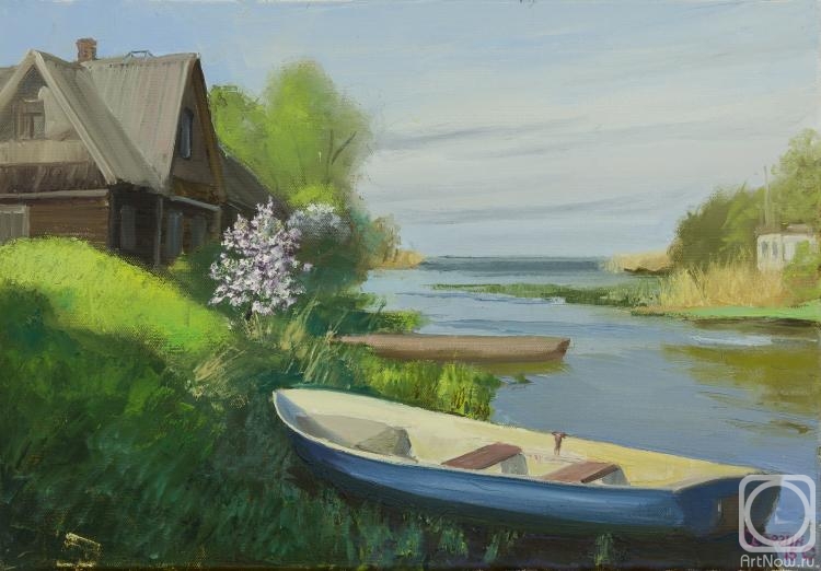 Seregin Sergey. A Boat by the River