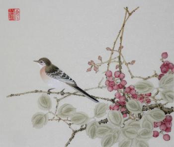 Bird with berries. Engardo Anna