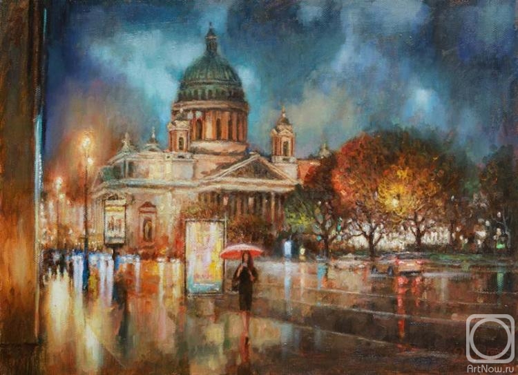 Razzhivin Igor. Autumn rain in St. Petersburg