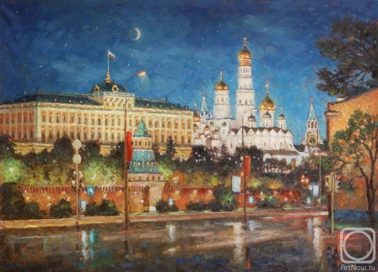 Razzhivin Igor. Moonlight night. Moscow
