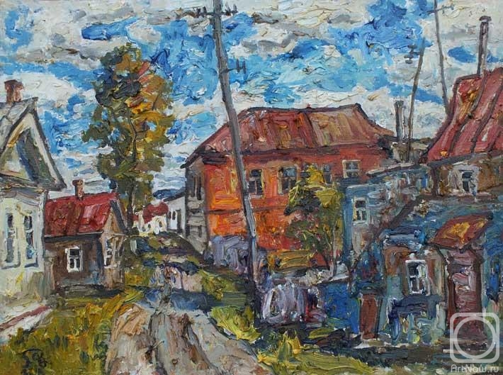 Pomelov Fedor. Mstyra village, road to the factory