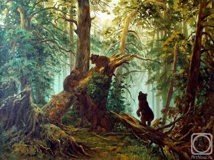 Утро в сосновом лесу» картина Герасимовой Натальи маслом на холсте —  заказать на ArtNow.ru