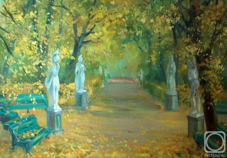 Gerasimova Natalia. Summer garden in autumn (from the series "Autumn walks in St. Petersburg)