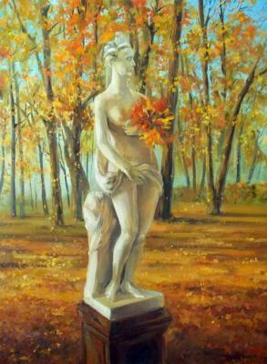 Nereid with autumn bouquet (from the series "Autumn walks in St. Petersburg"). Gerasimova Natalia
