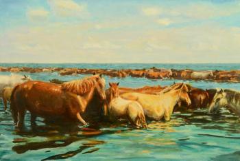   .  -,  (Horses At A Watering Place).  