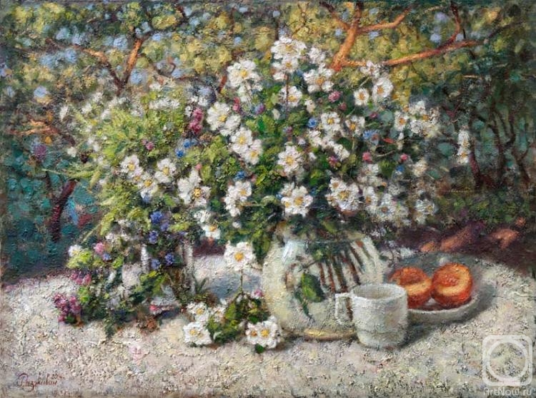 Razzhivin Igor. Still life with flowers in the garden