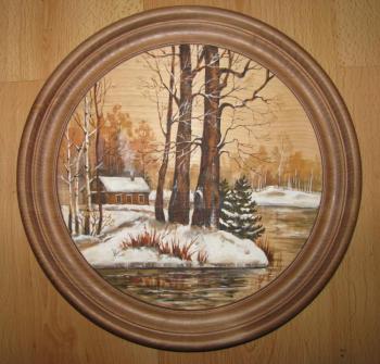 Panels made of cedar "beginning of spring" (Cedar Panels). Zarechnova Yulia