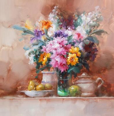 Autumn bouquet with dishes. Solovyov Vasily