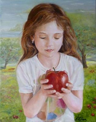 The Girl and the Apple. Lizlova Natalija