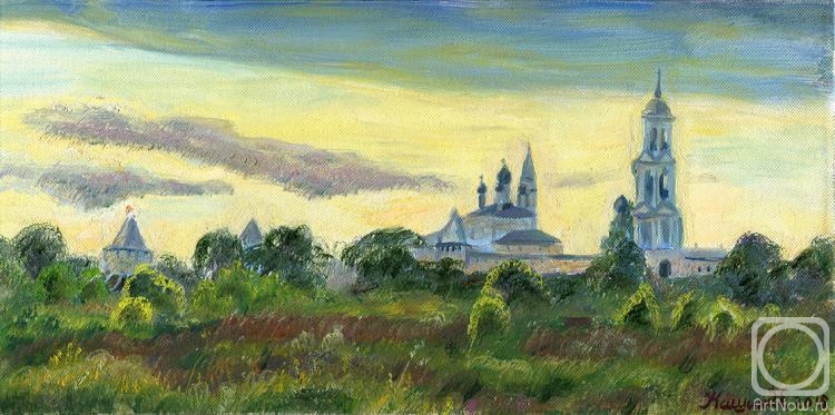 Kashina Eugeniya. The Evening Bells. View of the Nikitsky Monastery. Pereslavl