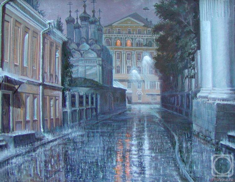 Loukianov Victor. Chernigovsky pereulok in rain