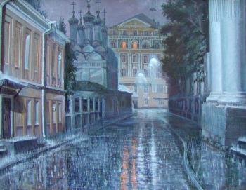 Chernigovsky pereulok in rain. Loukianov Victor