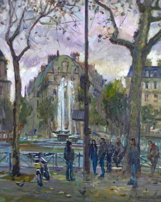 Victor Hugo's Square in Paris. Loukianov Victor