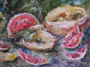 Watermelon is time (Paintings Kruglov Painting). Kruglova Svetlana