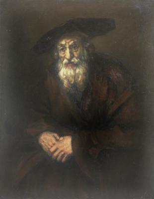 Portrait of an old man. Rembrandt (copy). Fedorov Dmitriy
