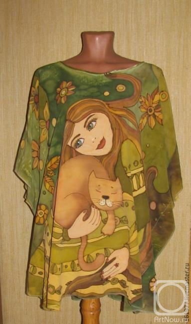 Zarechnova Yulia. Batik tunic "tender feelings"