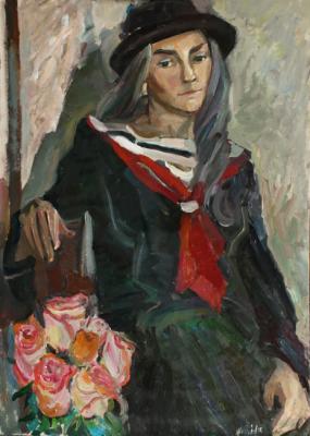 Girl with roses. Zhukova Juliya