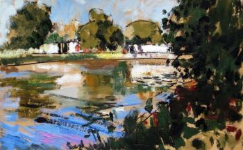 A lake in a city park. 2015. Makeev Sergey