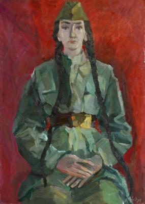 Portrait in gimnasterka. Zhukova Juliya