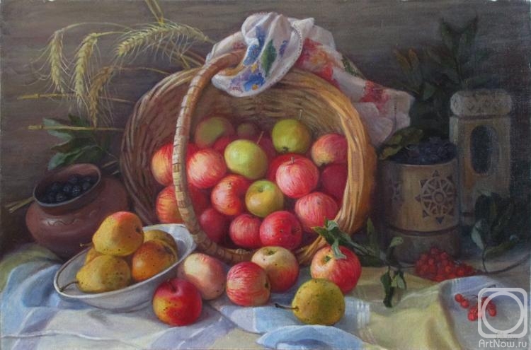 Shumakova Elena. Basket with apples