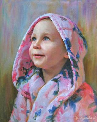 Portrait of a baby (A Colorful Portrait Of A Child). Biryukova Lyudmila