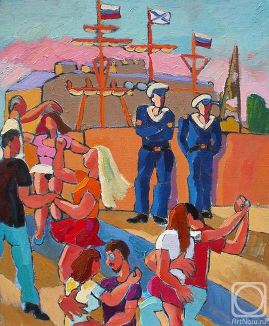 Ovchinnikova Alexandra. The sailors in the service