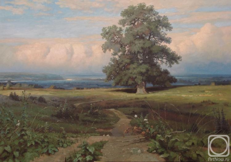 Marchenko Jana. A copy of a painting by Shishkin "Amidst the open valley"