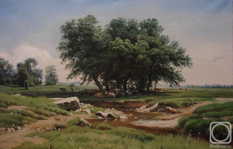 Marchenko Jana. A copy of work of I. I. Shishkin "the oaks"