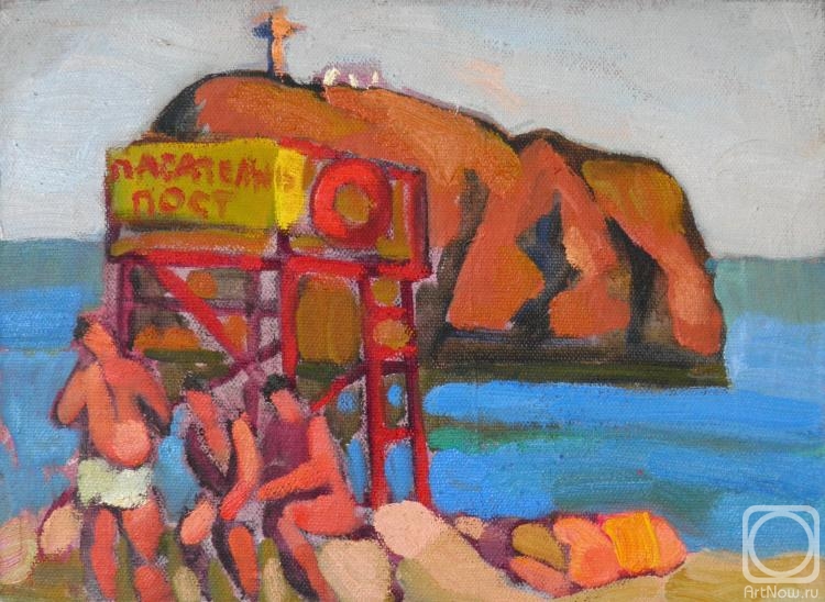 Ovchinnikova Alexandra. Rescue station on summer sea