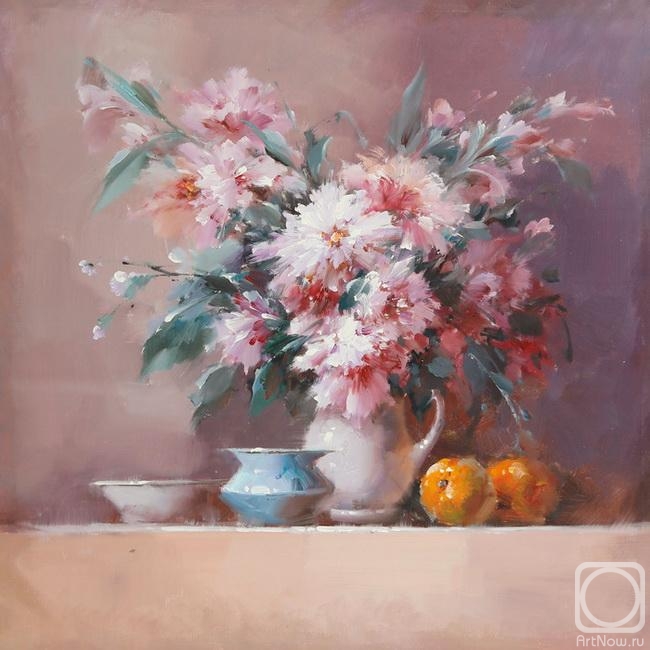 Solovyov Vasily. Bouquet with oranges
