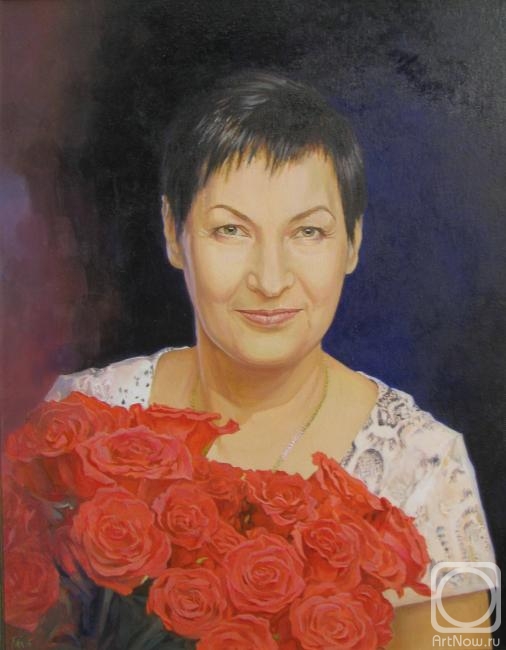 Kim-Borzenko Olga. Portrait with roses photograph
