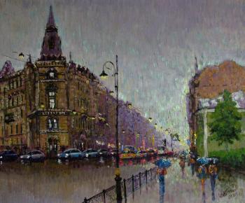 Prospect Foundry. Evening rain (Foundry Avenue). Konturiev Vaycheslav