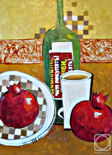 Savelieva Darya. Coffee, pomegranates, wine