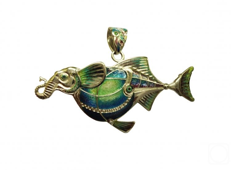 Megrelishvili Irakli. "Elephant Fish" pendant