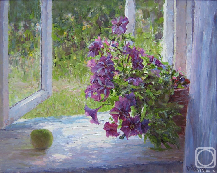 Seng Anatoliy. Petunias . In the country