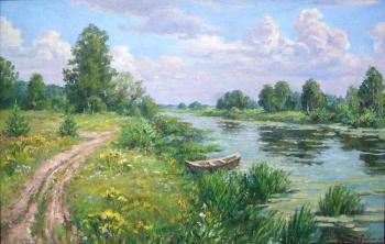 Summer day on the river Klyazma