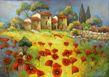 Field with poppies (Field Of Poppies). Boev Sergey