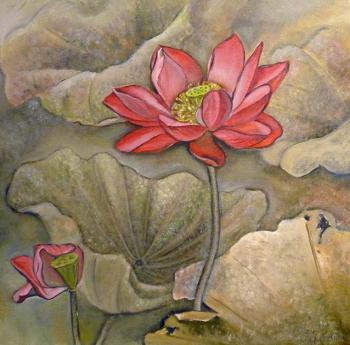 Lotuses (Beige-Brown). Zozoulia Maria