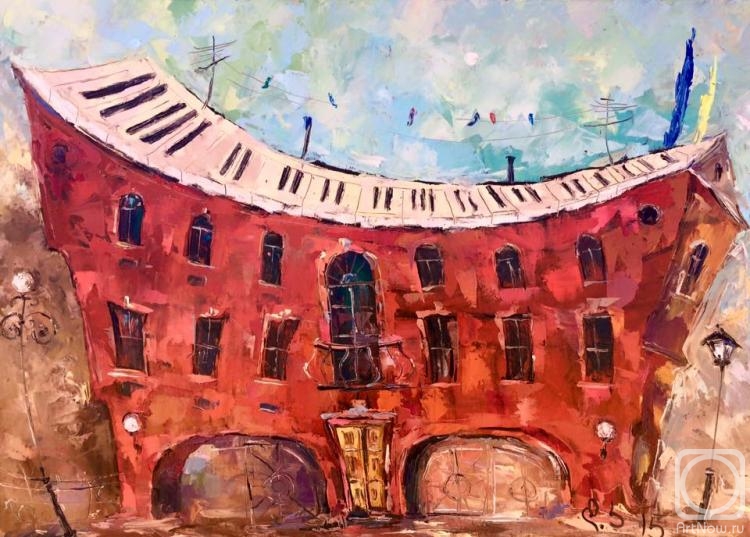 Музыкальный дом» картина Кезевадзе Давида маслом на холсте — купить на  ArtNow.ru