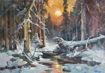 Morning in winter forest. Kremer Mark
