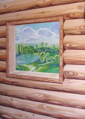 Window with landscape (fragment of painting 2). Lushevskiy Andrey