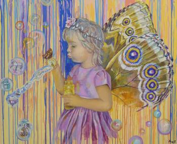 Butterfly in a pink dress. Alferova Elena