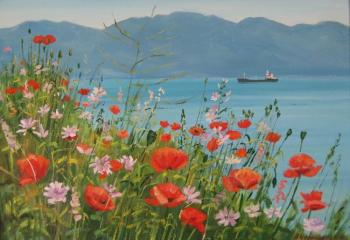 Poppies over the sea (variant). Chernyshev Andrei